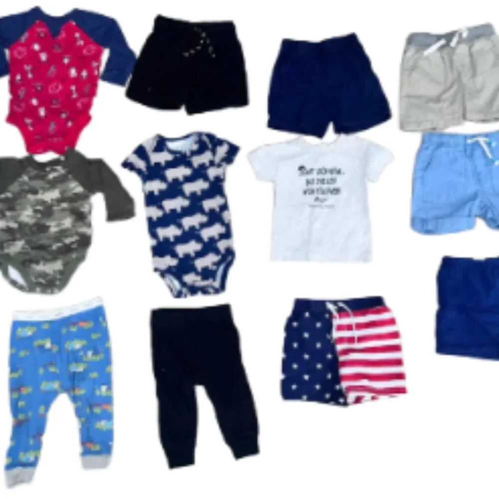 Large 12-Month Baby Boy Clothes Bundle - Bodysuits, Pants, Shorts & More! - Picture 1 of 2